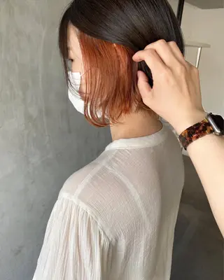 ショート カラー ヘアアレンジ stylist/蛯谷 珠里のヘアスタイル