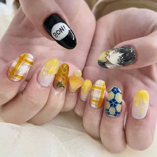 ロング 池袋痛ネイル Nok. 渡辺のネイルデザイン