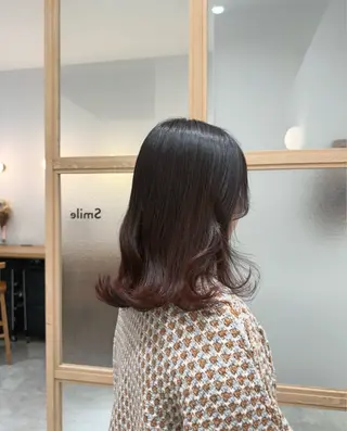 セミロング GO TODAY SHAiRE SALON 原宿Stella店所属・𓍯柔らかhair 𓍯 yukinoのヘアスタイル