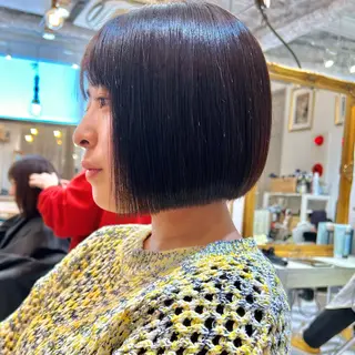 ミディアム 髪質改善【縮毛矯正】 北千住で美髪に導く人のヘアスタイル