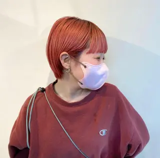 ショート カラー レイヤー/ボブ/透明 感カラー/nayuのヘアスタイル