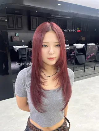 カラー ririka /ブリーチカラーのヘアスタイル