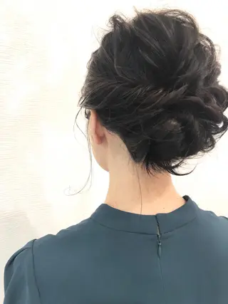ミディアム ヘアアレンジ 平川 友希子のヘアスタイル