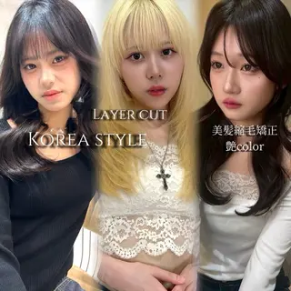 ロング Reve by lond所属・笑　璃  🎀／韓国 ／レイヤー／縮毛矯正のヘアスタイル