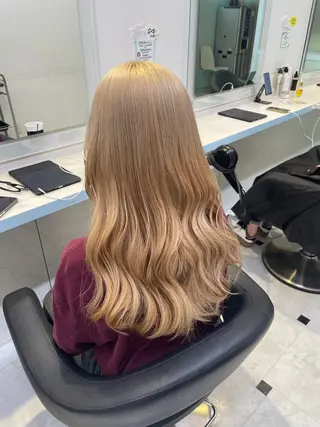 ロング カラー ハイトーン/韓国 レイヤー/るか🎀のヘアスタイル