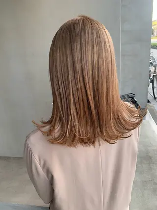 ミディアム カラー ブリーチ/アレンジ 天満/chihiroのヘアスタイル