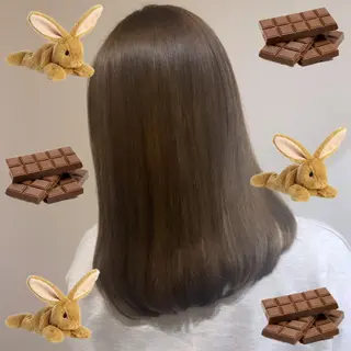 セミロング カラー 韓国ヘア特化 💟 ララア 💟のヘアスタイル