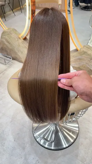 ロング カラー レイヤー❣️縮毛矯正 川村利幸のヘアスタイル