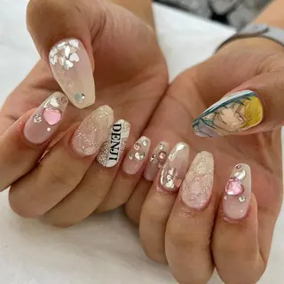 ロング ネイル 池袋痛ネイル Nok. 渡辺のネイルデザイン