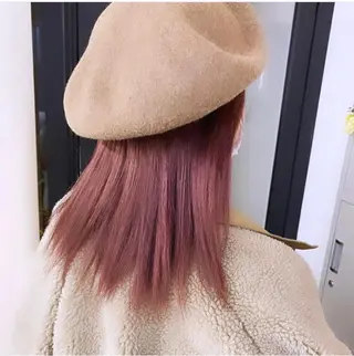 ミディアム カラー パーマ ヘアアレンジ メンズ キッズ ネイル マツエク・マツパ アイブロウ 暖色系/透明感 治野心のヘアスタイル