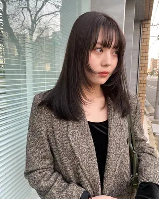 セミロング カラー qpula  大濠 西新所属・qpula クプラのヘアスタイル