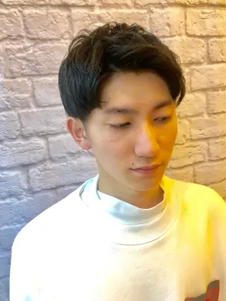 ミディアム パーマ ヘアアレンジ メンズ 【メンズカット】 黒田美穂のヘアスタイル