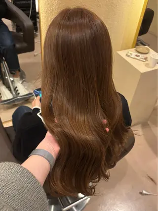 ロング カラー Eliss 堀江所属・暖色カラー🎀 門内 梨真のヘアスタイル