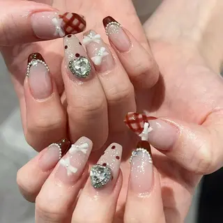 ネイル 🎀erika 長さだし💗モチ最高のネイルデザイン