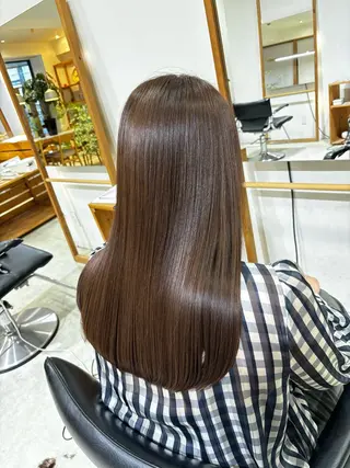 ミディアム hoNua. 栄/透明感カラーのヘアスタイル