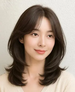 セミロング 映える顔まわり/前髪 特化 💗 ユキマのヘアスタイル