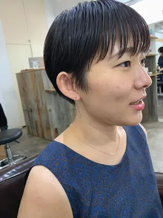 ショート カラー パーマ/透明感カラー /ボブ/吉田一生のヘアスタイル