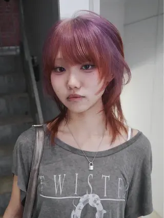 ミディアム カラー 原宿ハイトーンカラー 🥑/aimuのヘアスタイル