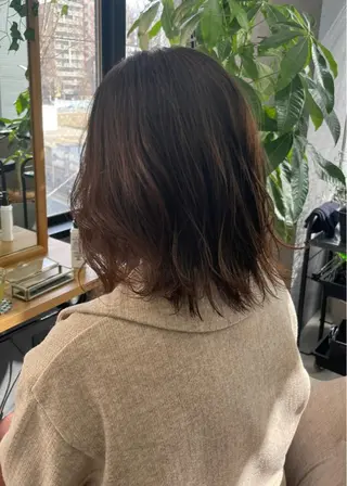 ミディアム カラー FRAME spa&hair room博多店【フレーム】所属・髪質改善｜顔周り｜博 多｜川上智也のヘアスタイル