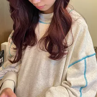 ロング カラー トレンドと似合わせ/ マンツーマン/西上楓のヘアスタイル