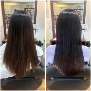 ロング MOLLASALON 浅香山店所属・髪質改善カラー 縮毛矯正🤍辻桃加のヘアスタイル