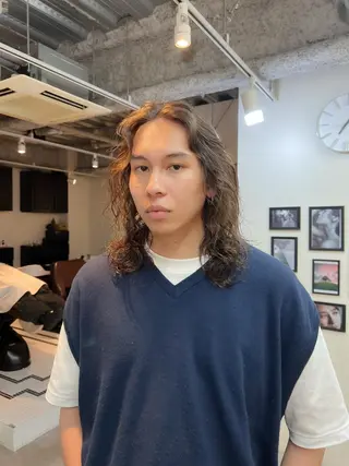 カラー パーマ メンズ スパイキーショート/ メンズヘア/hugeのヘアスタイル