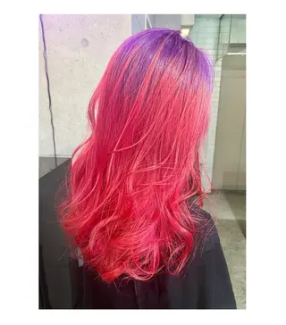 ミディアム カラー GARU-ガル-所属・TSUNO🦖 派手髪/オタク美容師のヘアスタイル