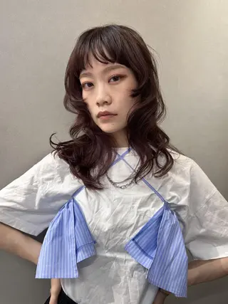 ミディアム 福岡美容室Daisy hairのヘアスタイル