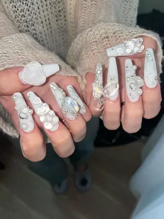 ロング ネイル Statice所属・YUNA FUKUDAのネイルデザイン
