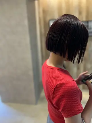 ショート パーマ AIconic nagoya所属・縮毛矯正/ レイヤー/ミディアムのヘアスタイル