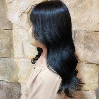 ロング カラー 水島 悠香子のヘアスタイル