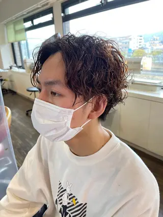 ミディアム パーマ メンズ メンズスタイル /メンズパーマ/須藤のヘアスタイル