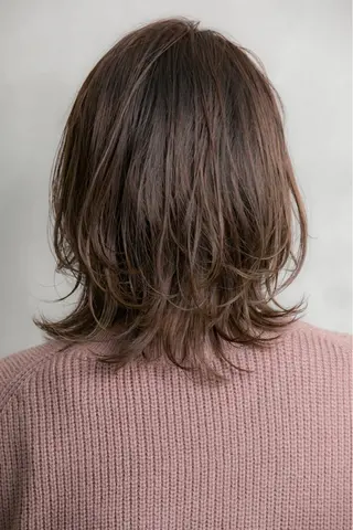 ミディアム カラー 巻けるケア縮毛矯正✨ ケアカラー✨山下のヘアスタイル