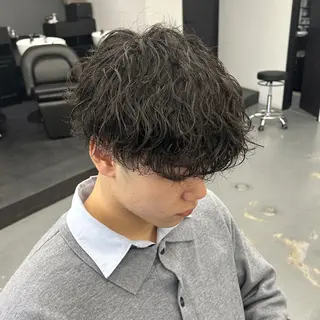 ミディアム パーマ 倉内 海哉のヘアスタイル