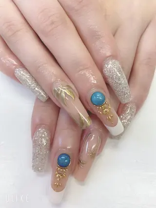 ロング JNA認定講師🌸 RIEのネイルデザイン