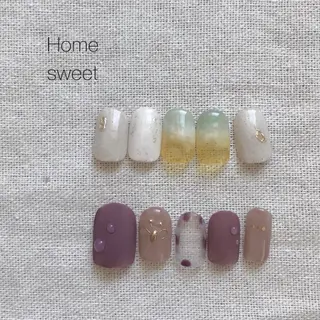 ネイル ショートネイル. Home sweetのネイルデザイン