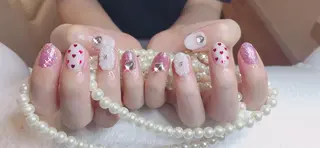 ミディアム ネイル 長さ出し専門 nynaのネイルデザイン