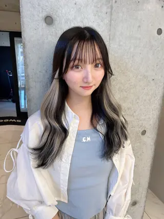 ロング りおな/エクステ /ミルクティーカラーのヘアスタイル