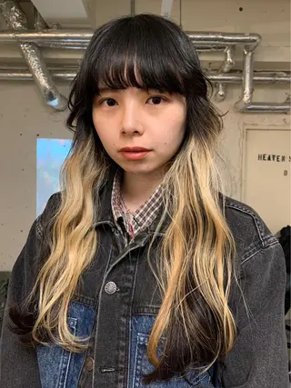 ロング カラー ハッシュカット/ MAYAのヘアスタイル