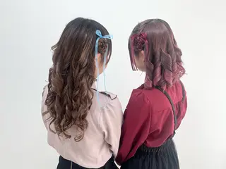 セミロング ヘアアレンジ ヘアセットサロン /上坪愛美のヘアスタイル