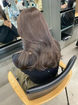 セミロング カラー レイヤー/柔色 カラー/SAkiのヘアスタイル