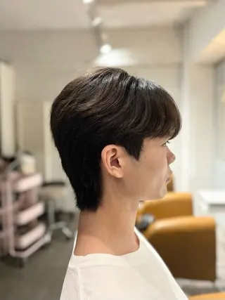 ショート パーマ メンズ 韓国メンズヘア/ ダウンパーマ/歩夢のヘアスタイル