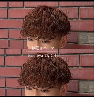 ショート パーマ メンズ 柏メンズカットパーマ NO.1タイチのヘアスタイル