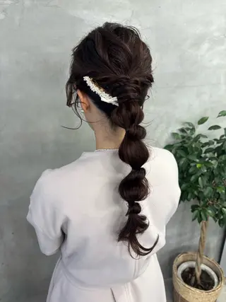 ヘアアレンジ ✨ブリーチなし透明感 ✨カラー💍Yuriのヘアスタイル