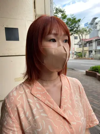 ミディアム カラー tomo🍒パーマ ハイトーン似合わせのヘアスタイル