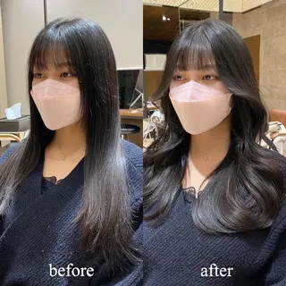 ロング カラー レイヤー/顔周り /透明感🩶高橋大のヘアスタイル