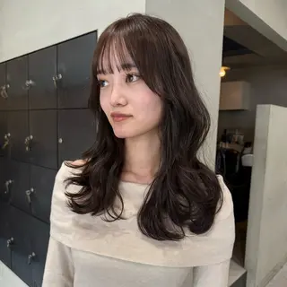 ロング ひなこ/グレージュ/ ブリーチ無しのヘアスタイル