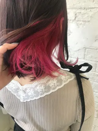 ミディアム カラー オリーブ/アッシュ やわらか透明感カラーのヘアスタイル