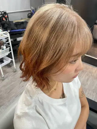 ショート sherry【シェリー】所属・miho 大国町 柔らかハイトーン💛のヘアスタイル