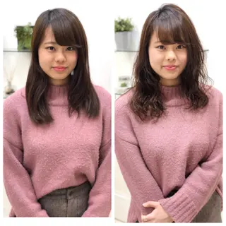 セミロング パーマ ディレクター ノナカのヘアスタイル